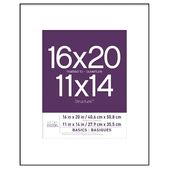 Basics Black Frame with Mat by Studio Décor
